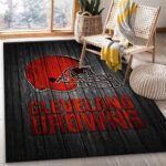 Cleveland Browns Nfl Logo Area Rug For Gift Bedroom Rug Home Us Decor 0