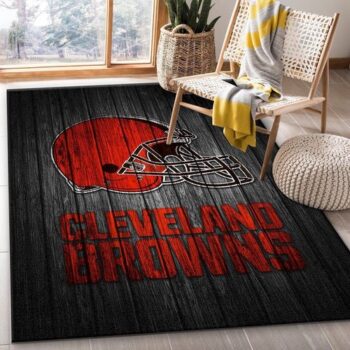 Cleveland Browns Nfl Logo Area Rug For Gift Bedroom Rug Home Us Decor 0