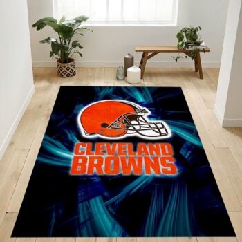Cleveland Browns Nfl Logo Area Rug For Gift Living Room Rug Us Gift De 0
