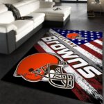 Cleveland Browns Nfl Team Logo American Style Area Rug Living Room And Bed Room Rug Rug Regtangle Carpet Floor Decor Home Decor 0