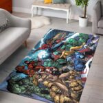 Cleveland Browns Nfl Team Logo Skull Style Nice Gift Home Decor Rectangle Area Rug Living Room Rug Home Decor 0