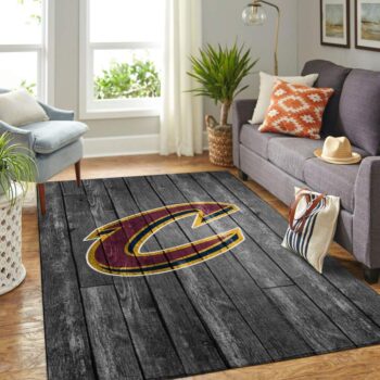 Cleveland Cavaliers Nba Team Logo Grey Area Rugs Wooden Style Living Room Carpet Sports Rug Regtangle Carpet Floor Decor Home Decor 0