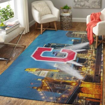 Cleveland Indians Area Rug Mlb Baseball Team Logo Carpet Living Room Rugs Rug Regtangle Carpet Floor Decor Home Decor V5568 0