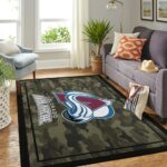Colorado Avalanche Nhl Area Rugs Camo Style Living Room Carpet Team Logo Home Rug Regtangle Carpet Floor Decor Home Decor 0