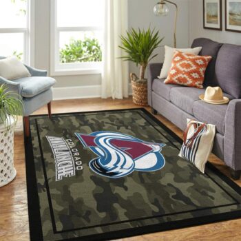 Colorado Avalanche Nhl Area Rugs Camo Style Living Room Carpet Team Logo Home Rug Regtangle Carpet Floor Decor Home Decor 0