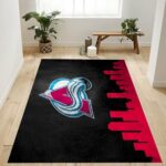 Colorado Avalanche Skyline Nfl Logo Area Rug For Gift Bedroom Rug Home 0