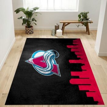 Colorado Avalanche Skyline Nfl Logo Area Rug For Gift Bedroom Rug Home 0