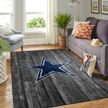 Dallas Cowboys Nfl Area Rugs Football Living Room Carpet Team Logo Gray Wooden Home Rug Regtangle Carpet Floor Decor Home Decor 0