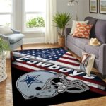 Dallas Cowboys Nfl Area Rugs Team Logo American Flag Style Living Room Carpet Sports Rug Regtangle Carpet Floor Decor Home Decor 0
