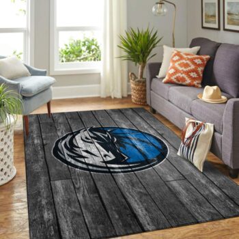 Dallas Mavericks Nba Area Rugs Basketball Living Room Carpet Team Logo Gray Wooden Home Rug Regtangle Carpet Floor Decor Home Decor 0