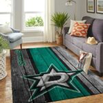 Dallas Stars Nhl Team Logo Area Rugs Wooden Style Living Room Carpet Sports Rug Regtangle Carpet Floor Decor Home Decor 0