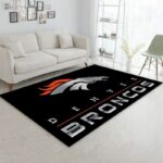 Denver Broncos Nfl 2 Area Rug Living Room And Bed Room Rug Rug Regtangle Carpet Floor Decor Home Decor 0