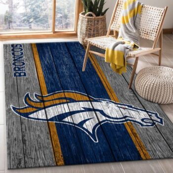Denver Broncos Nfl 26 Area Rug Living Room And Bed Room Rug Rug Regtangle Carpet Floor Decor Home Decor 0