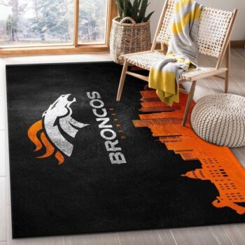 Denver Broncos Nfl 33 Area Rug Living Room And Bed Room Rug Rug Regtangle Carpet Floor Decor Home Decor 0