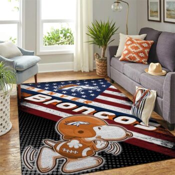 Denver Broncos Nfl Area Rugs American Flag Snoopy Living Room Carpet Team Logo Sports Rug Regtangle Carpet Floor Decor Home Decor 0