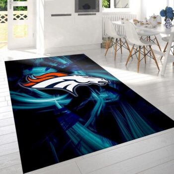 Denver Broncos Nfl Logo Area Rug For Gift Bedroom Rug Home Decor Floor 0