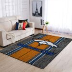 Denver Broncos Nfl Team Logo Area Rugs Wooden Style Living Room Carpet Sports Rug Regtangle Carpet Floor Decor Home Decor 0