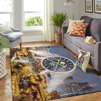 Denver Nuggets Area Rug Nba Basketball Team Logo Carpet Living Room Rugs Rug Regtangle Carpet Floor Decor Home Decor V4252 0