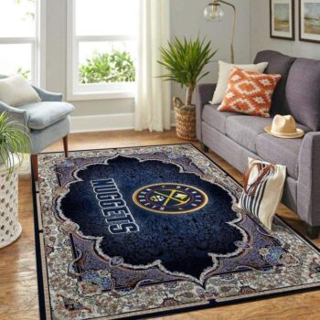 Denver Nuggets Area Rug Nba Basketball Team Logo Carpet Living Room Rugs Rug Regtangle Carpet Floor Decor Home Decor V4255 0