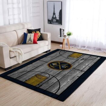 Denver Nuggets Area Rug Nba Basketball Team Logo Carpet Living Room Rugs Rug Regtangle Carpet Floor Decor Home Decor V4260 0