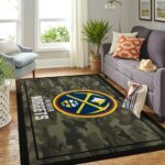 Denver Nuggets Nba Area Rugs Camo Style Living Room Carpet Team Logo Home Rug Regtangle Carpet Floor Decor Home Decor 0