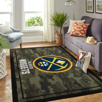 Denver Nuggets Nba Area Rugs Camo Style Living Room Carpet Team Logo Home Rug Regtangle Carpet Floor Decor Home Decor 0