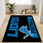 Detroit Lions Football Nfl 1 Area Rug Living Room And Bed Room Rug Rug Regtangle Carpet Floor Decor Home Decor 0