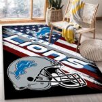 Detroit Lions Football Nfl 12 Area Rug Living Room And Bed Room Rug Rug Regtangle Carpet Floor Decor Home Decor 0
