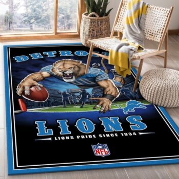 Detroit Lions Football Nfl 17 Area Rug Living Room And Bed Room Rug Rug Regtangle Carpet Floor Decor Home Decor 0