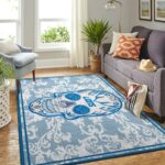 Detroit Lions Nfl Area Rugs Skull Flower Style Living Room Carpet Sports Rug Regtangle Carpet Floor Decor Home Decor 0
