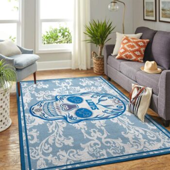 Detroit Lions Nfl Area Rugs Skull Flower Style Living Room Carpet Sports Rug Regtangle Carpet Floor Decor Home Decor 0