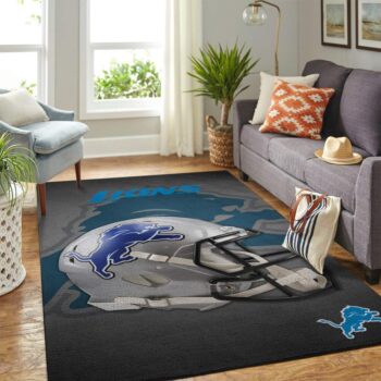 Detroit Lions Nfl Area Rugs Team Logo Helmet Living Room Carpet Sports Rug Regtangle Carpet Floor Decor Home Decor 0