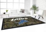 Detroit Lions Rug Football Rug Rug Regtangle Carpet Floor Decor Home Decor 0