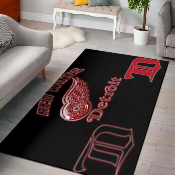 Detroit Red Wings Area Rugs Nhl Hockey Living Room Carpet Team Logo Floor Home Decor 20022113 Rug Regtangle Carpet Floor Decor Home Decor 0