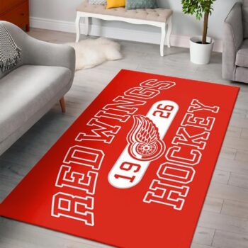 Detroit Red Wings Area Rugs Nhl Hockey Living Room Carpet Team Logo Floor Home Decor Rug Regtangle Carpet Floor Decor Home Decor 0