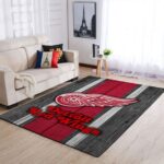 Detroit Red Wings Area Rugs Team Logo Living Room Carpet Sports Rug Regtangle Carpet Floor Decor Home Decor 0