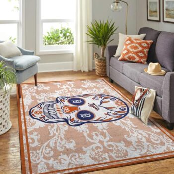 Detroit Tigers Mlb Area Rugs Team Logo Skull Style Living Room Carpet Sports Rug Regtangle Carpet Floor Decor Home Decor 0