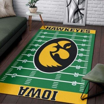 Football Team Iowa Hawkeyes Area Rug Living Room Rug Home Decor Home Decor 0