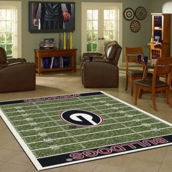 Georgia Bulldogs Home Field Area Rug Football Team Logo Carpet Living Room Rugs Rug Regtangle Carpet Floor Decor Home Decor 0