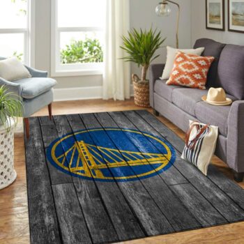 Golden State Warriors Nba Area Rugs Basketball Living Room Carpet Team Logo Gray Wooden Home Rug Regtangle Carpet Floor Decor Home Decor 0