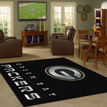 Green Bay Packers Nfl Team Chrome Nice Gift Area Rug Living Room Rug Home Decor 0