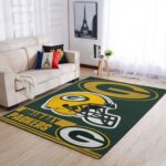 Green Bay Packers Nfl Team Logo Helmet Rectangle Area Rug Area Rug Living Room Carpet Rug Regtangle Carpet Floor Decor Home Decor 0