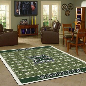 Hawaii Rainbow Warriors Home Field Area Rug Football Team Logo Carpet Living Room Rugs Rug Regtangle Carpet Floor Decor Home Decor 0