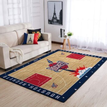 Houston Rockets Area Rug Nba Basketball Team Logo Carpet Living Room Rugs Rug Regtangle Carpet Floor Decor Home Decor V3347 0