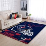 Houston Texans Nfl Team Logo Helmet Rectangle Area Rug Area Rug Living Room Carpet Rug Regtangle Carpet Floor Decor Home Decor 0