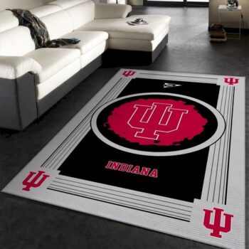 Indiana Hoosiers Ncaa Team Logo Nice Gift Home Decor Rectangle Area Ru 0