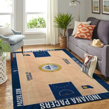 Indiana Pacers Court Area Rug Nba Basketball Team Logo Carpet Living Room Rugs Rug Regtangle Carpet Floor Decor Home Decor 0