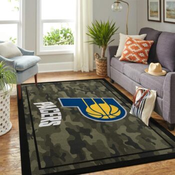 Indiana Pacers Nba Area Rugs Camo Style Living Room Carpet Team Logo Home Rug Regtangle Carpet Floor Decor Home Decor 0