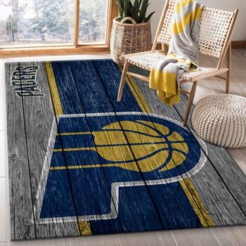 Indiana Pacers Nba Team Logo Wooden Style Nice Gift Home Decor Rectang 0