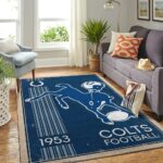 Indianapolis Colts Nfl Area Rugs Retro Style Living Room Carpet Team Logo Sports Rug Regtangle Carpet Floor Decor Home Decor 0